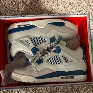 Jordan White and Blue Athletic Shoes